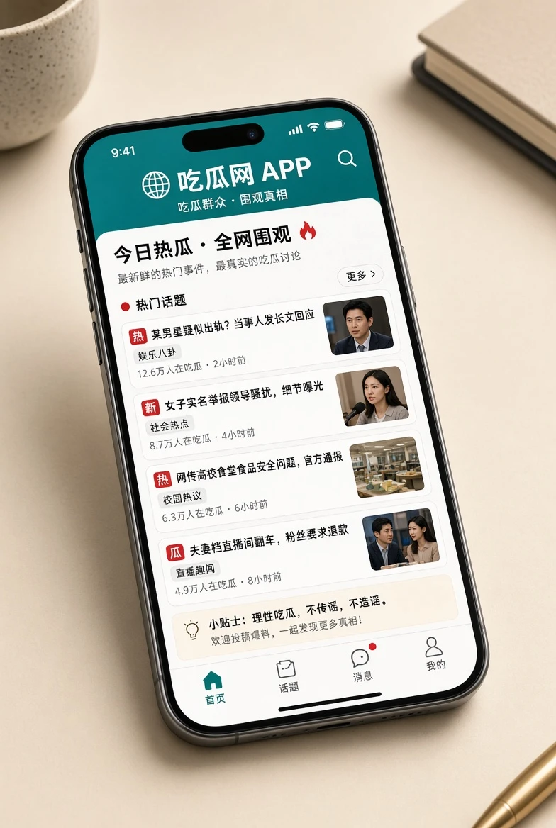 吃瓜网手机阅读示意